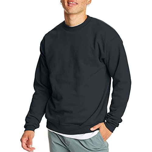 Hanes Men’s EcoSmart Sweatshirt, Black, 2XL