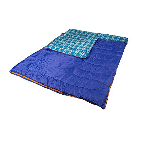 6 Lb – 2 Person Sleeping Bag – 87 in X 66 in, Blue