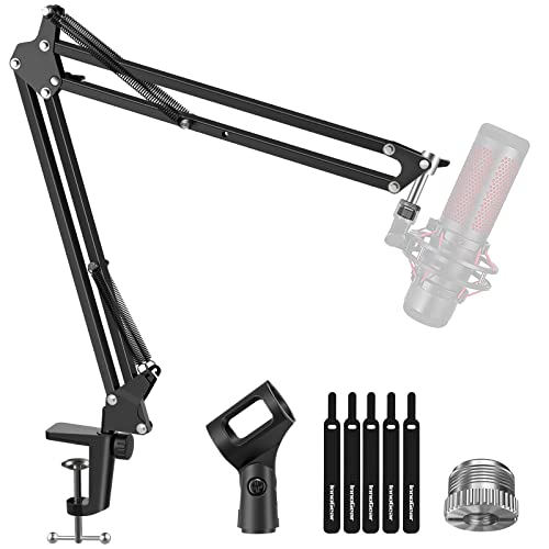 InnoGear Microphone Arm, Upgraded Mic Arm Microphone Stand Boom Suspension Stand with 3/8″ to 5/8″ Screw Adapter Clip for Blue Yeti Snowball, HyperX QuadCast SoloCast, Yeti x and other Mic, Medium