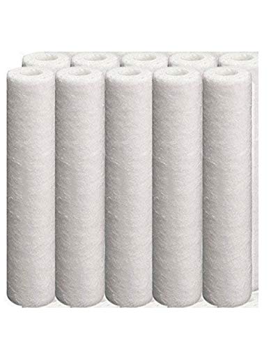 10-Pack Compatible with HF-360 Polypropylene Sediment Filter – Universal 10-inch 5-Micron Cartridge for Culligan HF-360 Whole House Sediment Filter Clear Housing by CFS