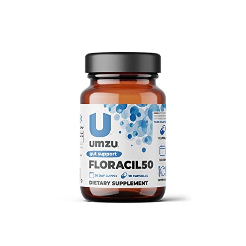 UMZU Floracil50 – Daily Probiotic Supplement to Support Gut Health, 8 Gut Healthy Bacteria Strains, Probiotic With Lactobacillus Rhamnosus and Reuteri – (30 Day Supply 30 Capsules)