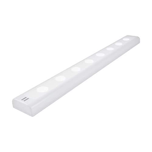 GE home electrical Wireless LED Light Bar, 18 Inch, Bright White Light, 150 Lumens, Battery Operated, Under Cabinet Lighting, Touch Activated On/Off, No Wiring Needed, Easy To Install, 27510
