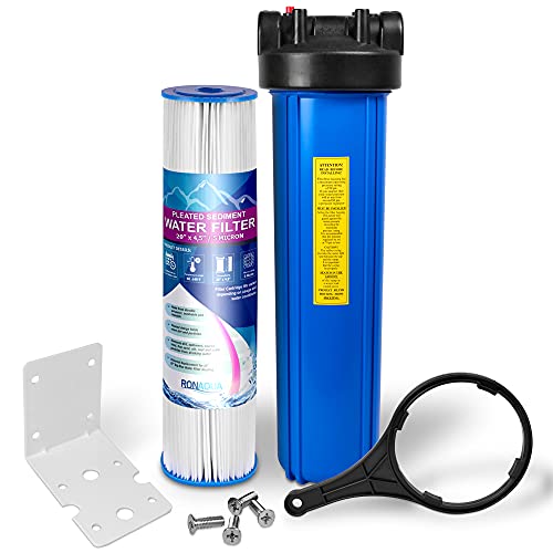 20″ Big Water Filter Purifier System with 5 Micron 4.5 x 20″ Pleated Sediment Cartridge