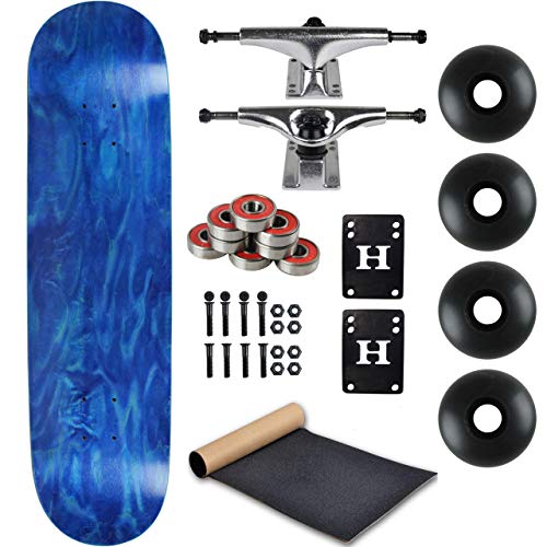 Moose Complete Skateboard Stain Blue 8.5″ with Silver Trucks and Black Wheels