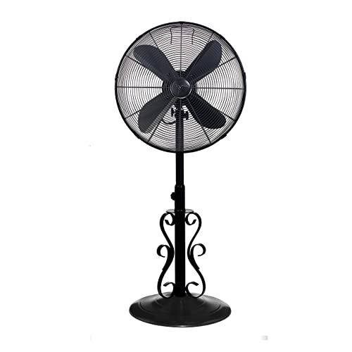 Designer Aire Oscillating Indoor Outdoor Standing Floor Fan for Cooling Your Area Fast – 3-Speeds, Adjustable 40-51 Inches in Height, Fits Your Home Decor