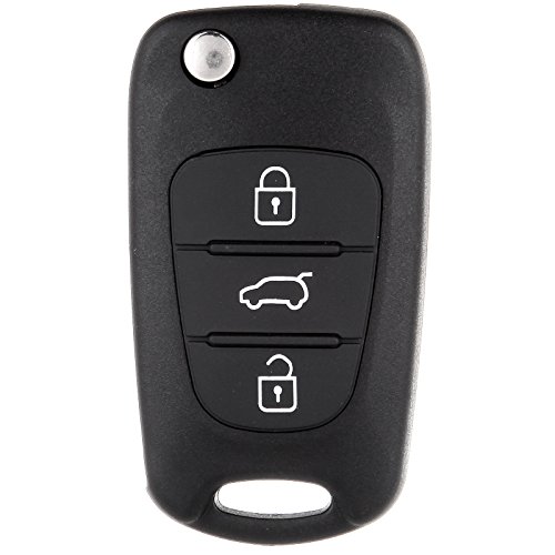 SCITOO Pack of 1 Keyless Entry Remote Control Key Fob Clicker Transmitter Shell CASE & Pad fit for Kia for Soul for Sportage for Rio for Rondo 3 Buttons