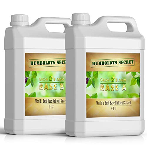 Humboldts Secret Base A & B Bundle – World’s Best Base Nutrient System – Liquid Nutrient/Fertilizer for Outdoor & Indoor Plants – Supports Vegetative and Flowering Stages of Plants – Set of Gallons
