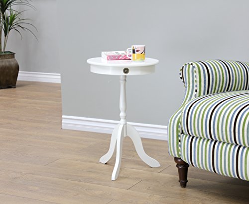 Frenchi Furniture Table, 15.76 in x 15.76 in x 24.82 in, White