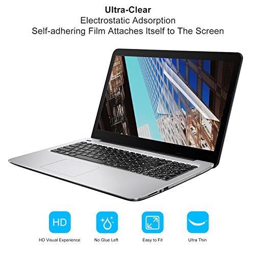 [2PCS Pack] 15.6-inch Laptop Crystal Clear Screen Protector, Notebook Computer Screen Guard Protector Compatible with HP/DELL/Asus/Acer/Sony/Samsung/Lenovo/Toshiba etc, Display 16:9 (2-Pieces/Pack) | The Storepaperoomates Retail Market - Fast Affordable Shopping
