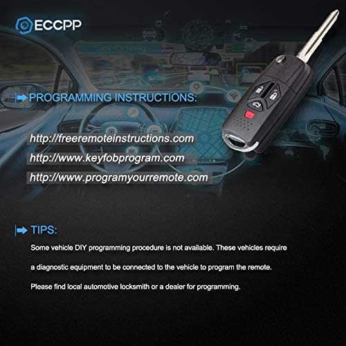ECCPP Key Fob 4 Buttons Uncut Keyless Entry Remote Control Car Shell Case fit for 07-12 for Mitsubishi Outlander Lancer Endeavor Eclipse 6370A477 (Pack of 1) | The Storepaperoomates Retail Market - Fast Affordable Shopping