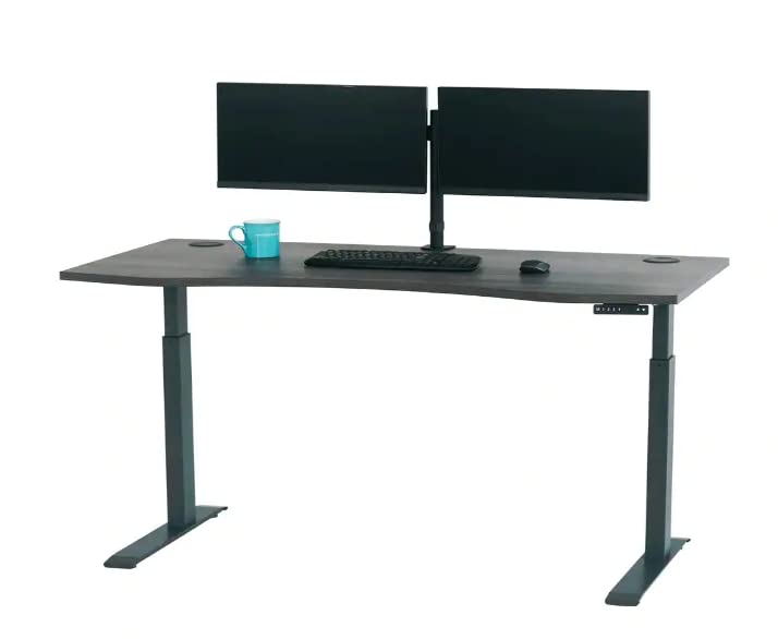 MotionWise Manager Series Dual Motorized Rising Sit/Stand Desk for Home Or Office, Dove Gray | The Storepaperoomates Retail Market - Fast Affordable Shopping