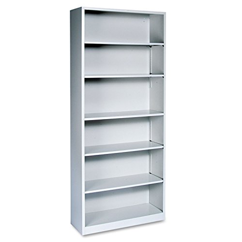 Hon S82abcq Metal Bookcase, Six-Shelf, 34-1/2W X 12-5/8D X 81-1/8H, Light Gray