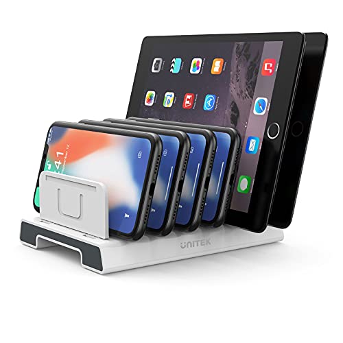 Unitek Adjustable Universal Multi Device Organizer Dock Stand Holder Compatible for iPhone, iPad, Kindle, Fire Tablet, Samsung Galaxy, Google Nexus, Pixel, All Electronic Devices-No Charging Port