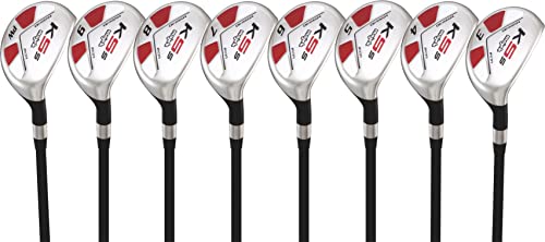 Majek Senior Men’s Golf All Hybrid Complete Full Set, which Includes: #3, 4, 5, 6, 7, 8, 9, PW Senior Flex with Premium Men’s Arthritic Grip Right Handed Utility “A” Flex Clubs