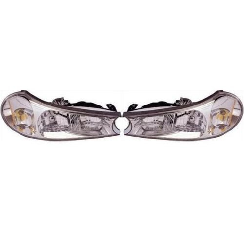 Fleetwood Revolution 2002-2007 RV Motorhome Pair (Left & Right) Replacement Front Headlights with Bulbs