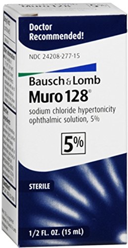 Bausch & Lomb Muro 128 Solution 5% 15 mL (Pack of 2)