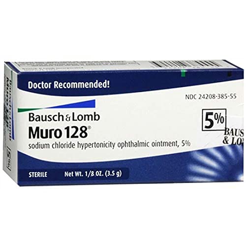 Bausch & Lomb Muro 128 Ointment 5% 2-Pack 7 g (Pack of 3)