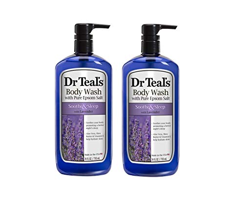 Dr Teal’s Pure Epsom Salt Body Wash Soother & Moisturize With Lavender 1.5 Pound (Pack of 2)