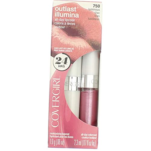 CoverGirl Outlast All Day Lipcolor, Luminous Lilac [750] 1 ea (Pack of 4)