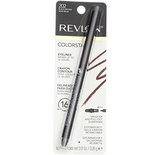 Revlon ColorStay Eyeliner Pencil, Black Brown [202], 0.01 oz (Pack of 5)