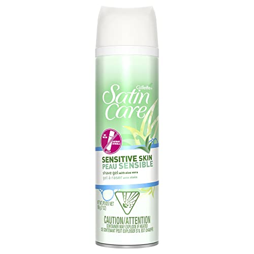 Gillette Satin Care Shave Gel Sensitive Skin 7 oz (Pack of 4)