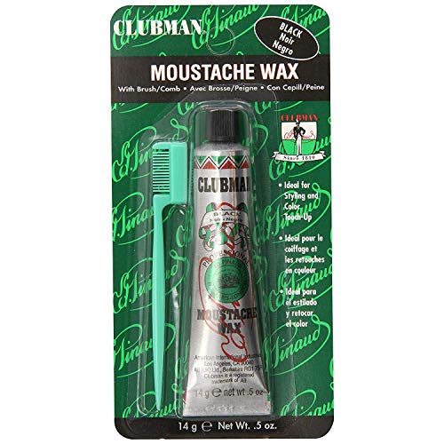 Clubman Moustache Wax Black 0.50 oz (Pack of 8)