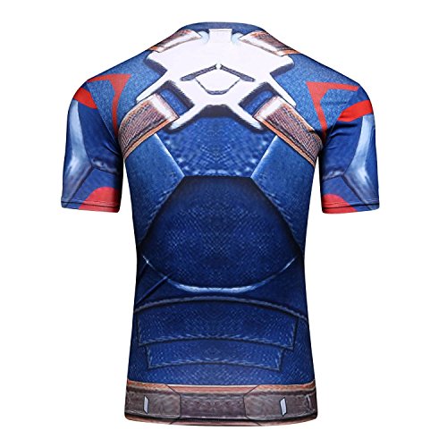 Red Plume Men’s Compression Sports Fitness Shirt, Armor America Teamleader T-Shirt (XL, America R) | The Storepaperoomates Retail Market - Fast Affordable Shopping