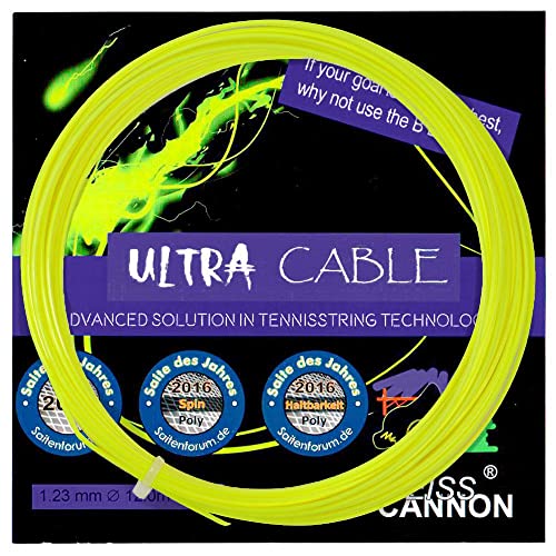 Weiss CANNON Ultra Cable Tennis String – 1.23mm / 17G – Yellow – 12m