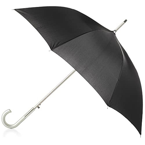 totes Auto Open Water-Resistant Stick Umbrella, Black