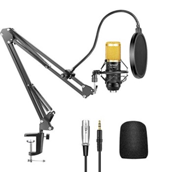 Neewer Professional Studio Broadcasting Recording Condenser Microphone & NW- 35 Adjustable Recording Microphone Suspension Scissor Arm Stand with Shock Mount and Mounting Clamp Kit | The Storepaperoomates Retail Market - Fast Affordable Shopping
