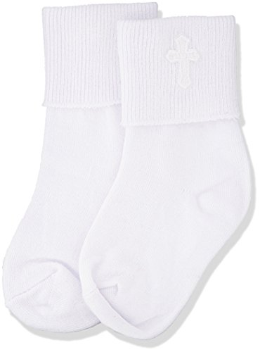 White Christening or Baptism Socks with Cross for Baby Boy by Tip Top