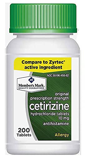 Member’s Mark 10mg Cetirizine Hydrochloride Antihistamine 200 Tablets