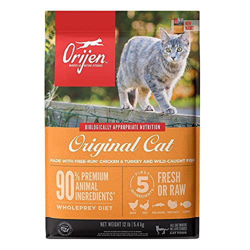 ORIJEN® Dry Original Cat Food Premium, High Protein, Fresh & Raw Animal Ingredients, 12lb