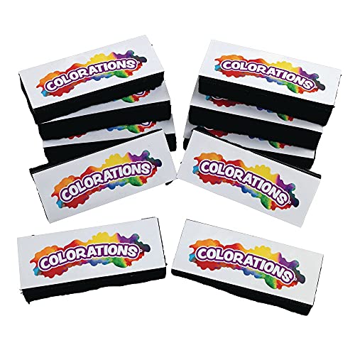 Colorations Dual Use Dry Erase/Chalkboard Eraser – Set of 10 (Item # CBE)