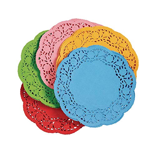 Colorations 6 inch Assorted Color Round Doilies, Set of 120, Paper Crafts, DIY Crafting, Arts & Crafts, Parties, Décor