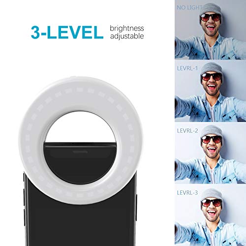 QIAYA Selfie Light Ring Lights LED Circle Light Cell Phone Laptop Camera Photography Video Lighting Clip On Rechargeable | The Storepaperoomates Retail Market - Fast Affordable Shopping