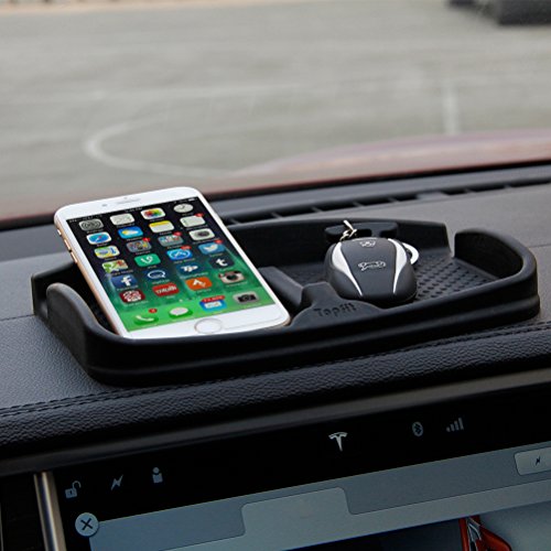 ThinSGO Anti-Slip Car Dash Grip Pad for Cell Phone, Keychains, Sun Glasses,Stand for Navigation Cell Phone (Black)