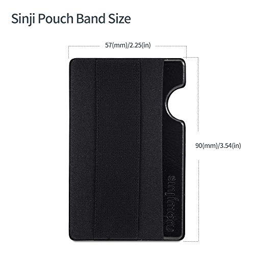 Sinjimoru Cell Phone Grip with Card Wallet, Phone Wallet Stick on Card Holder for Back of Phone, Slim Wallet with Elastic Phone Strap. Sinji Pouch Band Black | The Storepaperoomates Retail Market - Fast Affordable Shopping