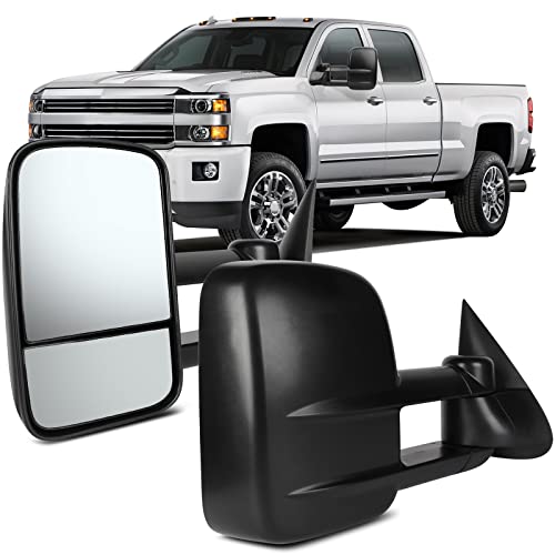 OCPTY Pair Set Towing Mirrors Manual Telescoping Side View Tow Mirror for 1988-1998 for Chevy for GMC CK 1500 2500 3500 (LH+RH)