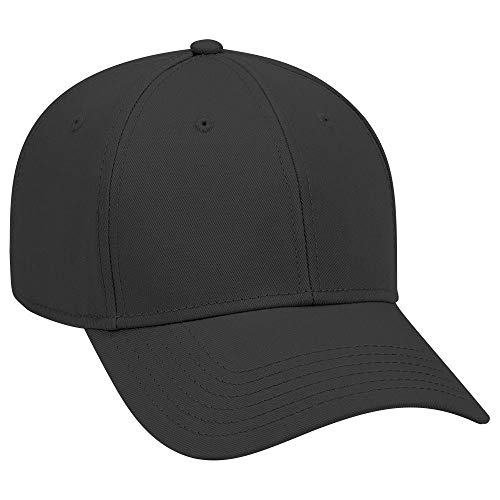 OTTO 6 Panel Low Profile Superior Cotton Twill Cap – Black
