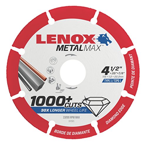 LENOX Tools Cutting Wheel, Diamond Edge, 4-1/2-Inch (1972921)