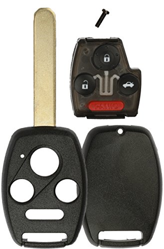 KeylessOption Keyless Remote Uncut Car Key Fob Shell and Button Pad With Chip Slot For OUCG8D-380H-A
