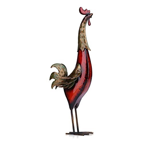Metal Sculpture Multicolor Iron Rooster Home Furnishing Crafts