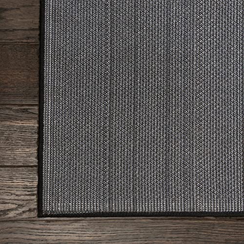 Unique Loom Solo Collection Area Rug – Calabasas (2′ 2″ x 6′ 7″ Runner, Charcoal/ Black) | The Storepaperoomates Retail Market - Fast Affordable Shopping