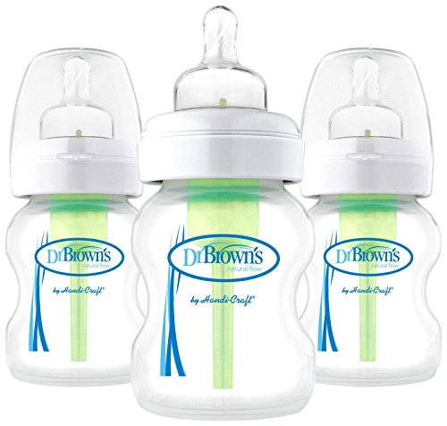 Dr. Brown’s Options Wide Neck Bottle, 3 Pack, Clear, 5 oz
