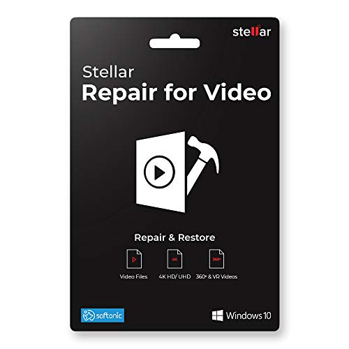 Stellar Repair for Video Software | For Windows | Standard | Repair Corrupt or Damaged Videos | 1 Device, 1 Yr Subscription | CD