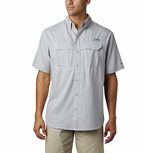 Columbia Men’s Low Drag Offshore Short Sleeve Shirt, Cool Grey, XLT