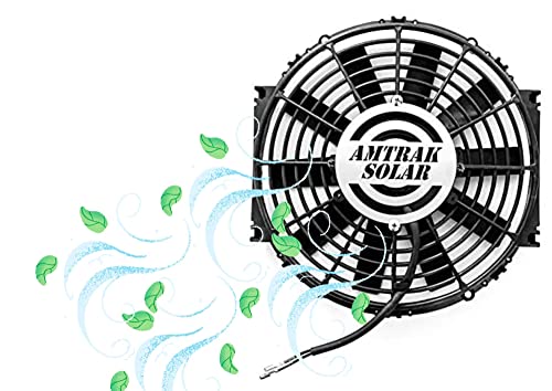 Amtrak Solar Powerful Attic Exhaust Fan Quietly Cools your House Ventilates your house, garage, greenhouse or RV and protects against moisture build-up (12″ Fan Only)