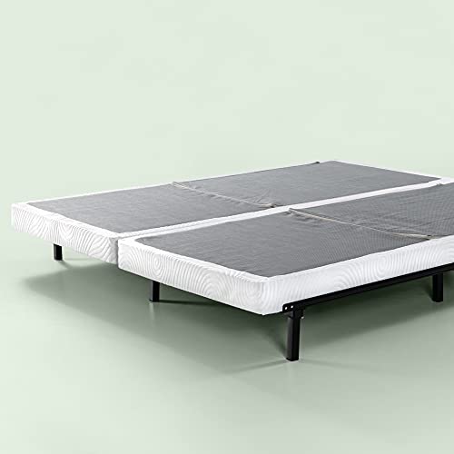 ZINUS No Assembly Metal Box Spring / 4 Inch White Mattress Foundation / Sturdy Metal Structure, Split King | The Storepaperoomates Retail Market - Fast Affordable Shopping