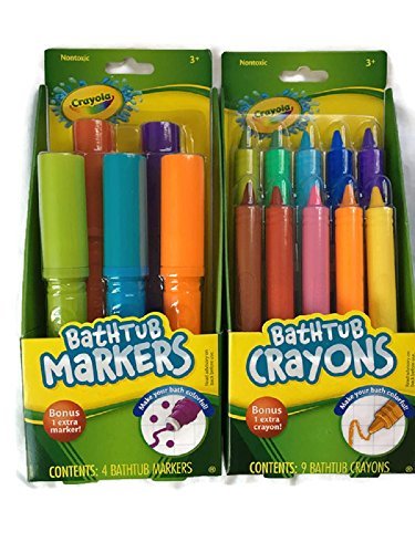 Crayola Bathtub Markers with 1 Bonus Extra Markers AND Crayola Bathtub Crayons with 1 Bonus Extra Crayons